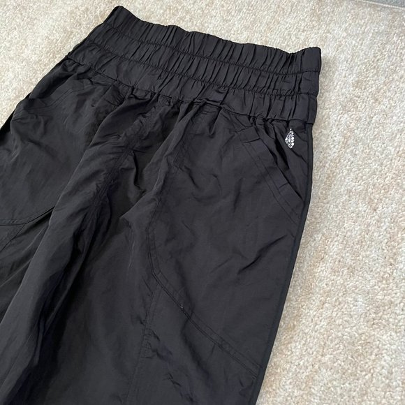 Free People Movement The Way Home Parachute Jogger Pants M Black High Rise - Picture 2 of 10